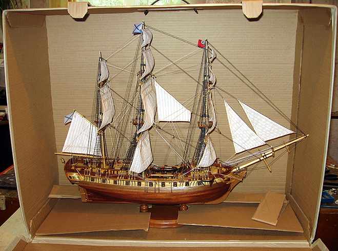 Постройка модели корабля: готовый парусник