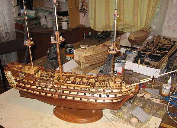 Постройка модели корабля: корпус готов полностью