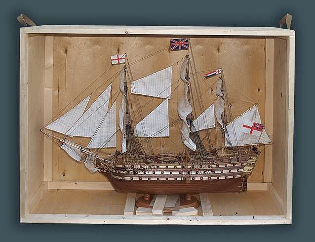 Finished Tallship Model: Shipping in Solid Box