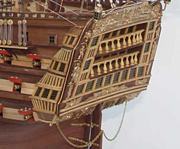 Stern Ornaments of Model HMS Royal Sovereign.