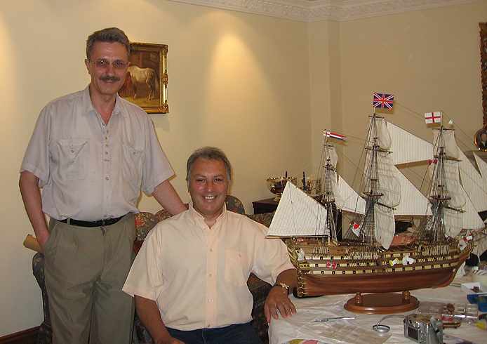 Finished Tallship Model Brought in England by Assembling Craftsmen