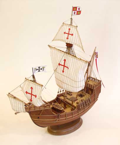 Model of Caravel, Columbus' squadron flagship Santa Maria