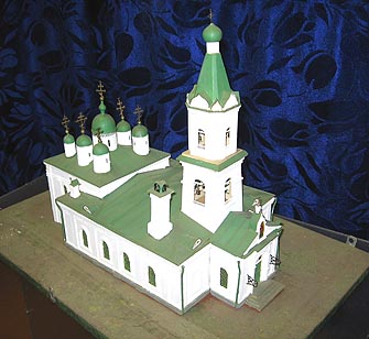 Архитектурный макет. Культовое сооружение - Церковь Белая Троица г. Тверь